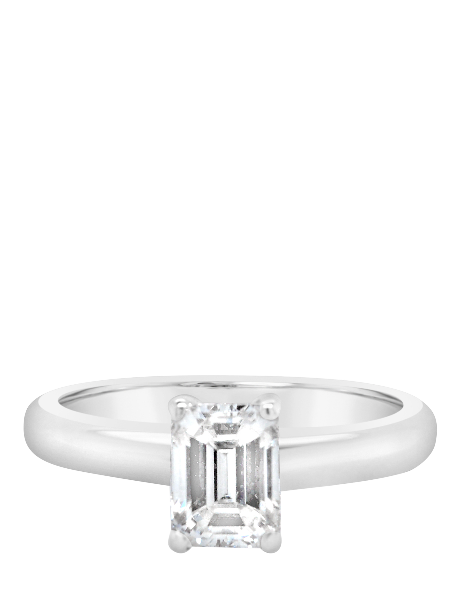 Product image 1 of 5, which shows Milton & Humble Jewellery Pre-Loved Emerald Cut Diamond Engagement Ring, Dated Edinburgh 2000
