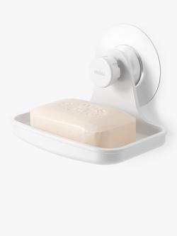 Umbra Flex Adhesive Soap Dish, White, White