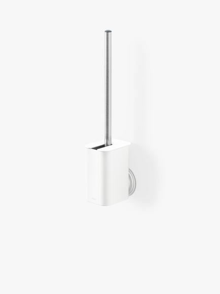 Umbra Flex Adhesive Toilet Brush & Holder, White - view 2, White