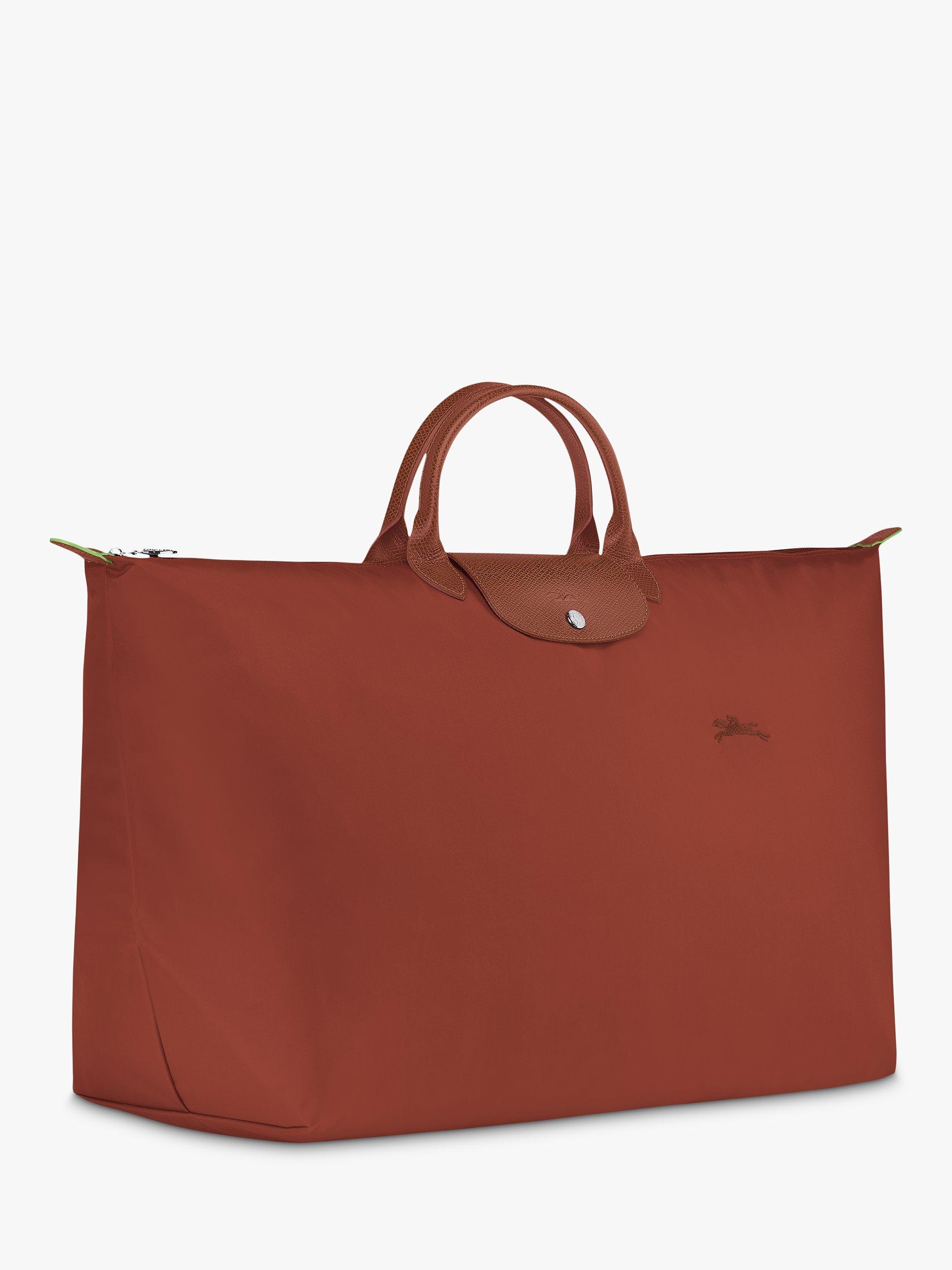 Product image 2 of 5, which shows Longchamp Le Pliage Green Recycled Canvas XL Travel Bag, Chestnut