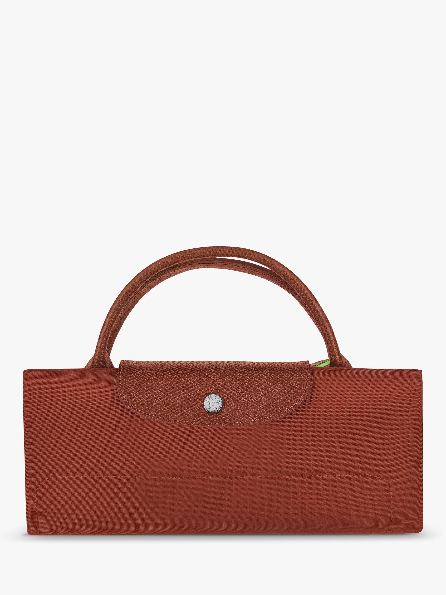 Product image 4 of 5, which shows Longchamp Le Pliage Green Recycled Canvas XL Travel Bag, Chestnut