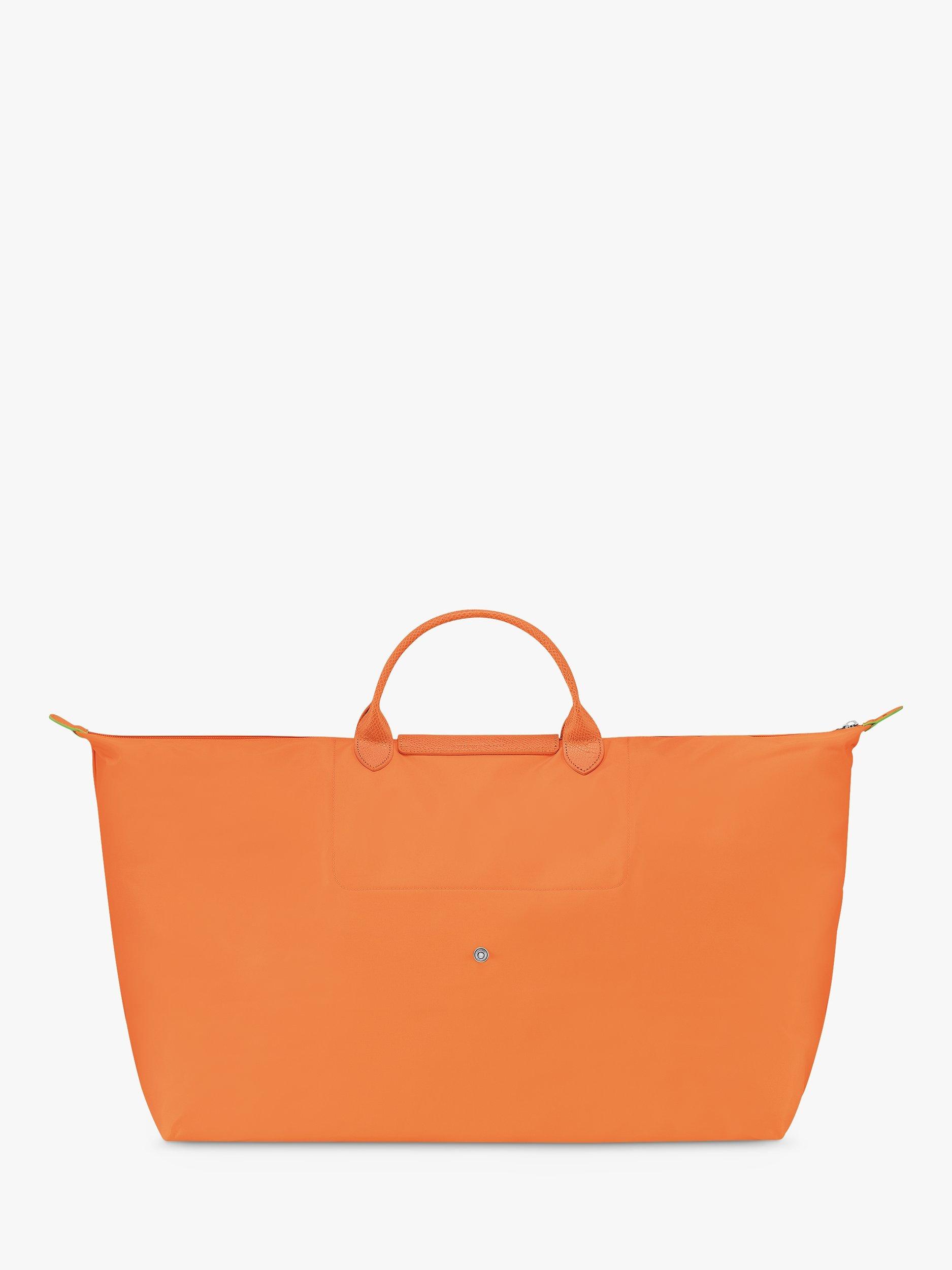 Longchamp Le Pliage Green Recycled Canvas XL Travel Bag Orange