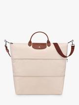 Longchamp Le Pliage Green Recycled Canvas Expandable Travel Bag Chestnut