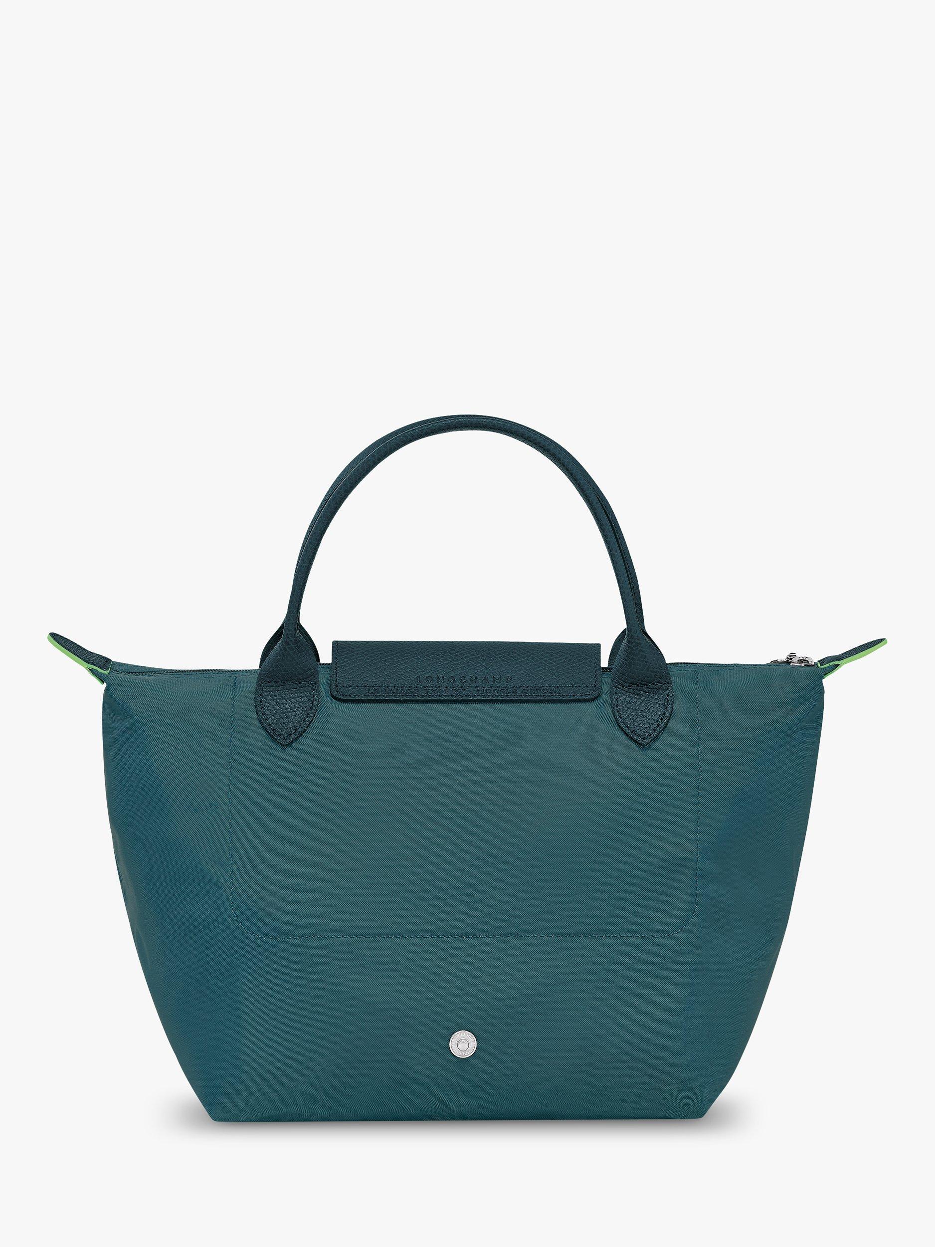Longchamp Le Pliage Green Recycled Canvas Small Top Handle Bag Peacock
