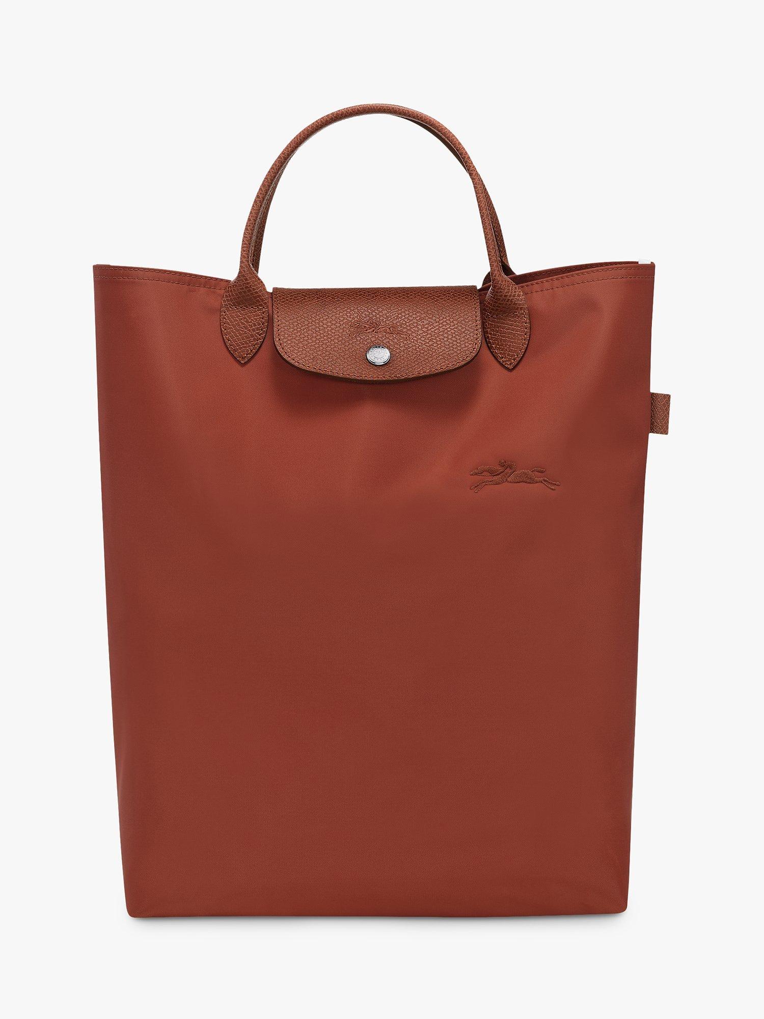 Longchamp Le Pliage Green Medium Top Handle Tote Bag Chestnut