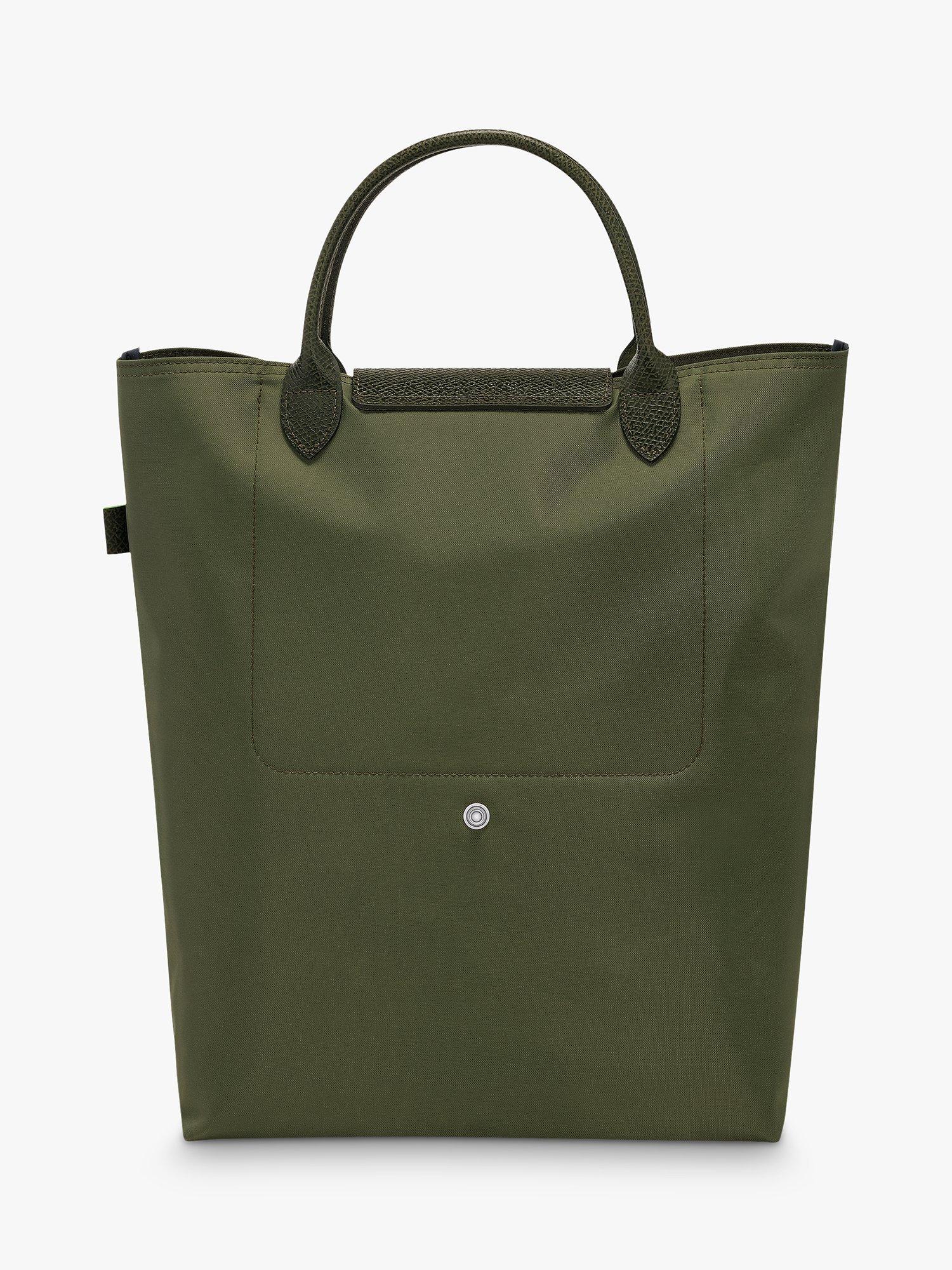 Longchamp Le Pliage Green Medium Top Handle Tote Bag Forest