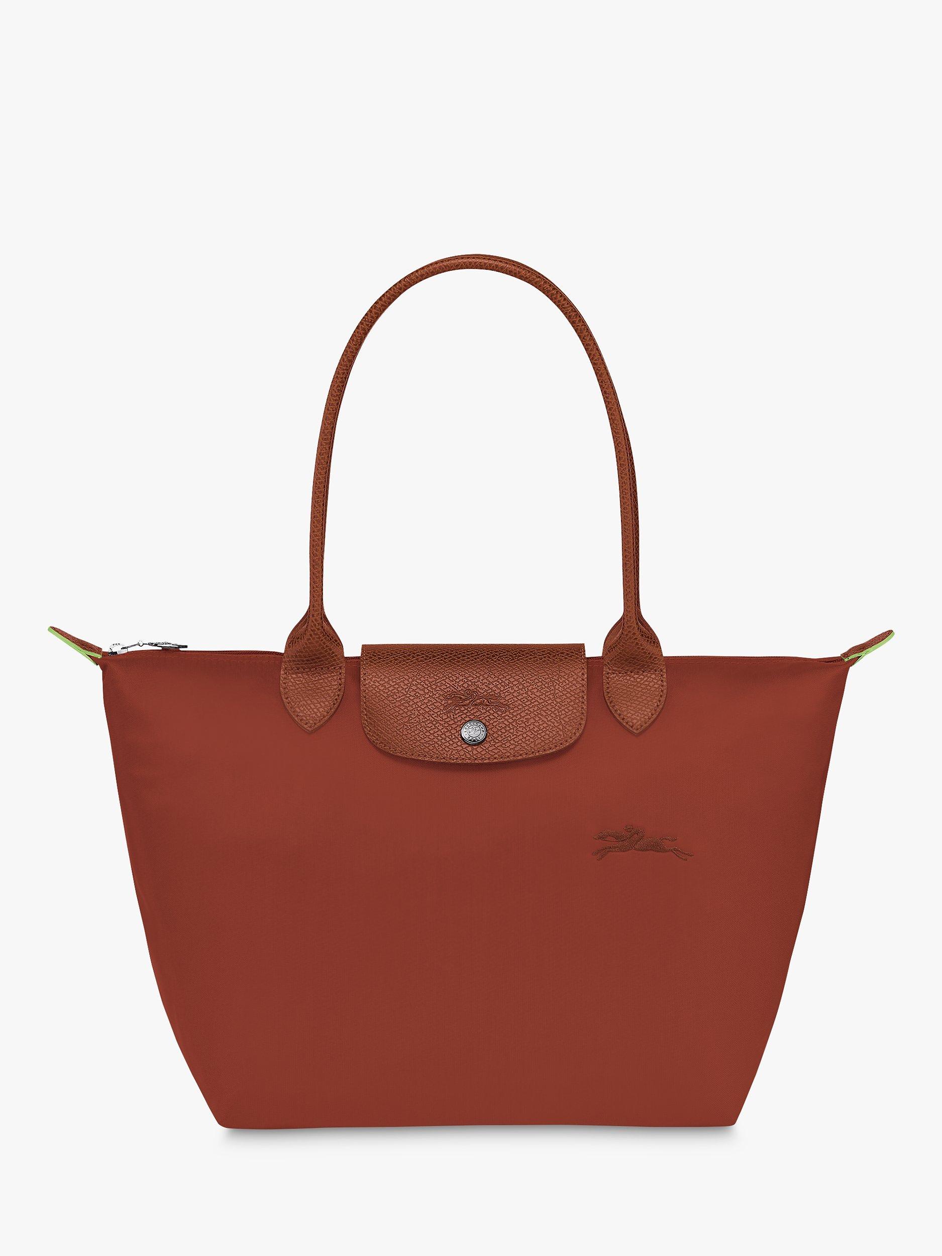 Longchamp Le Pliage Green Recycled Canvas Small Tote Bag Chestnut