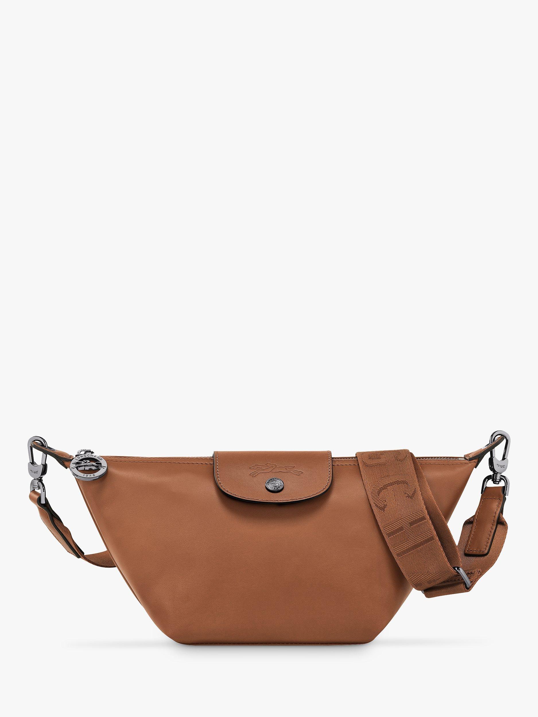 Product image 1 of 6, which shows Longchamp Le Pliage Xtra Mini Leather Crossbody Bag, Cognac