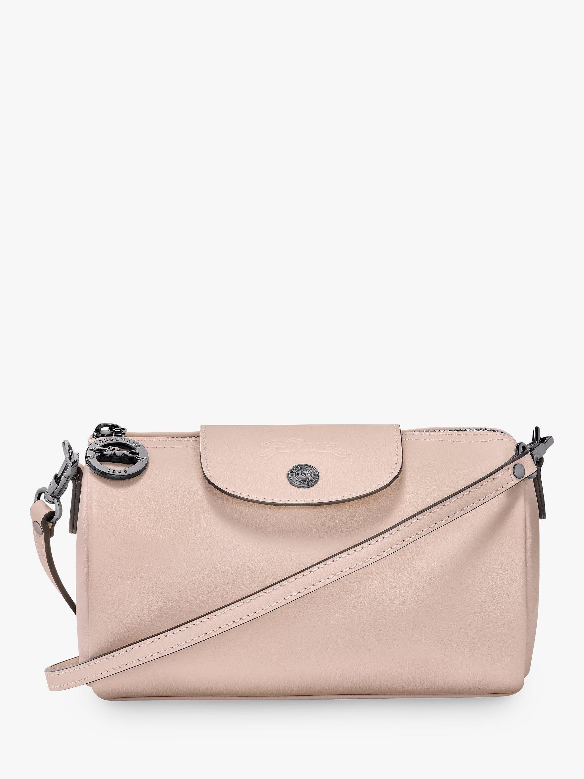 Longchamp Le Pliage Xtra Leather Crossbody Bag Nude