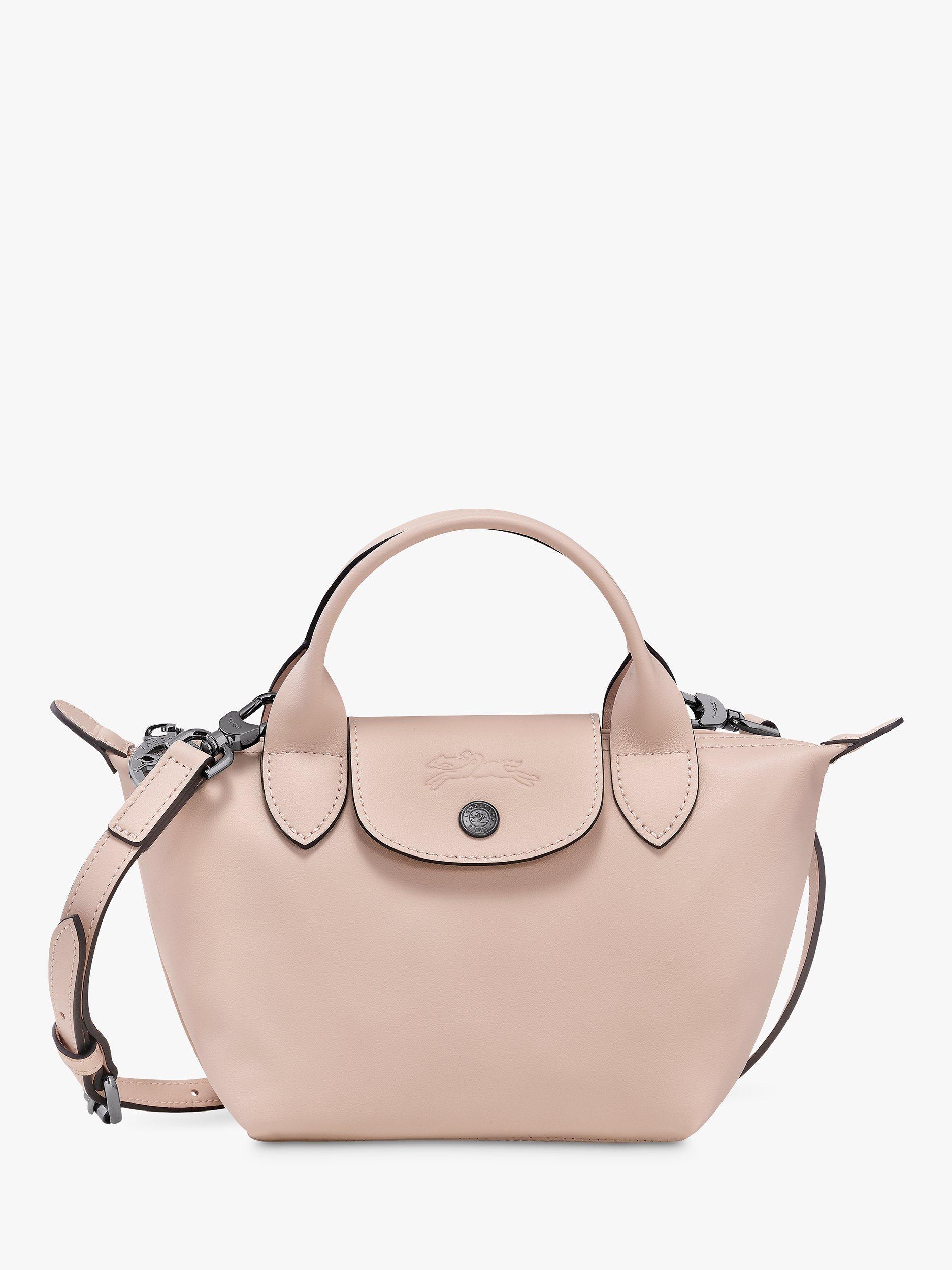 Longchamp Le Pliage Xtra XS Leather Crossbody Bag, Nude