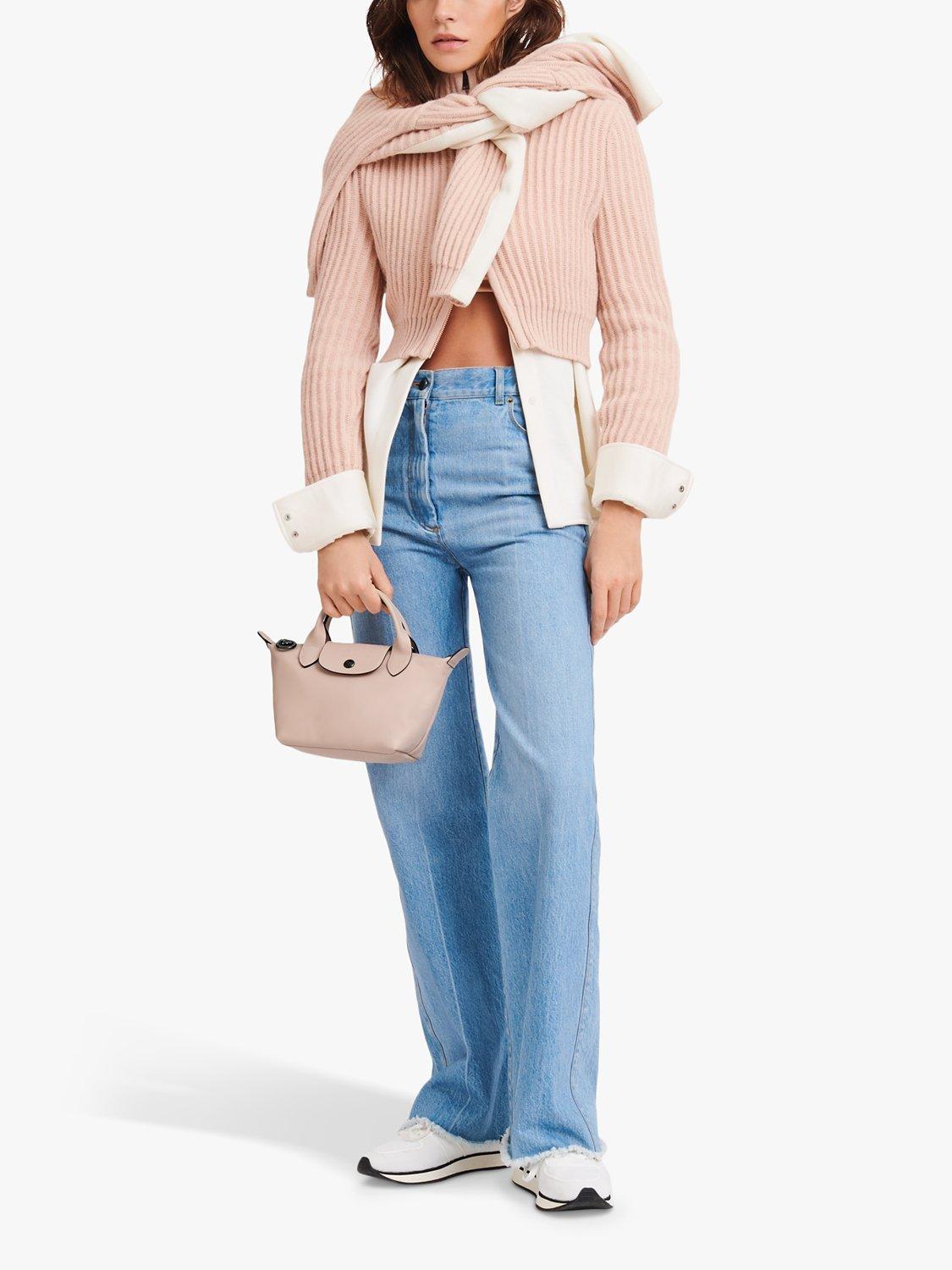 Longchamp Le Pliage Xtra XS Leather Crossbody Bag, Nude