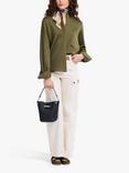Longchamp Le Roseau XS Grained Leather Bucket Bag, Black