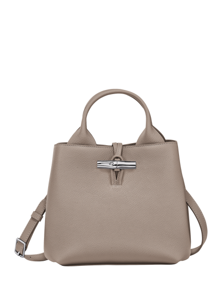 Longchamp Le Roseau Leather Small Crossbody Bag, Clay