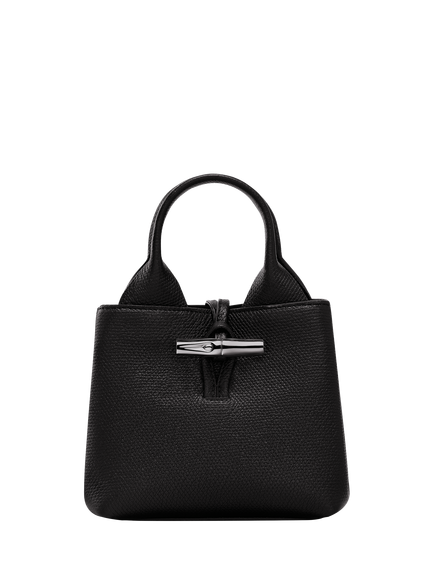Longchamp Le Roseau XS Grained Leather Crossbody Bag, Black