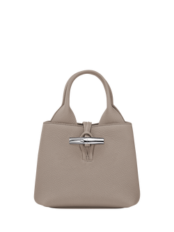 Longchamp Le Roseau XS Grained Leather Crossbody Bag, Clay