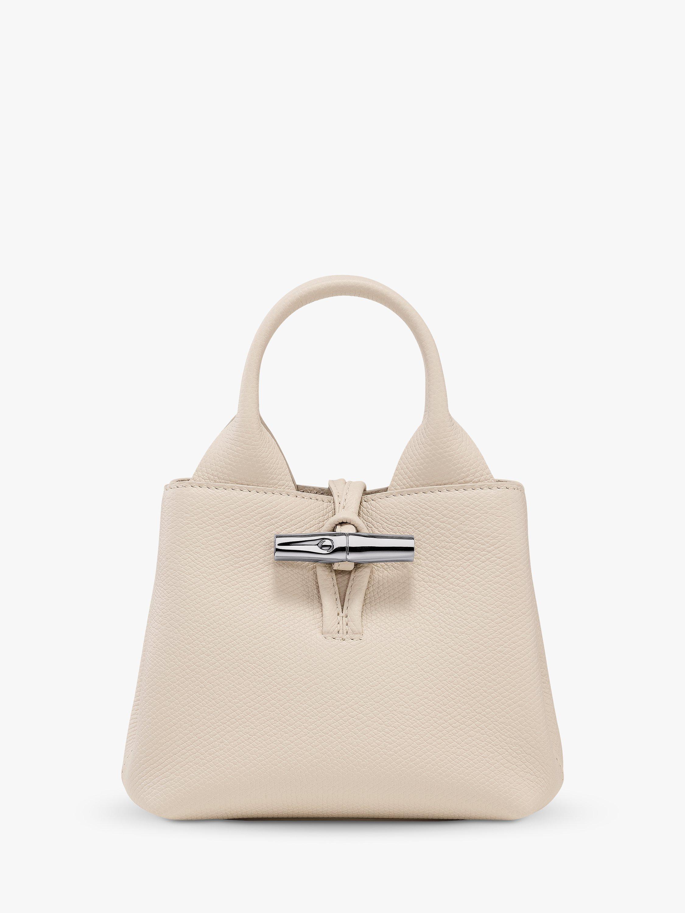 Product image 1 of 3, which shows Longchamp Le Roseau XS Grained Leather Crossbody Bag, Paper