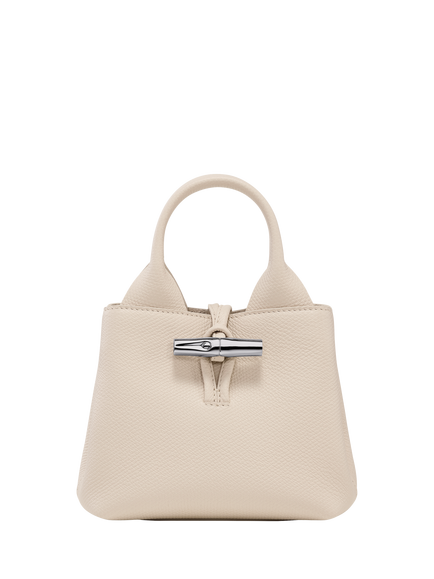 Longchamp Le Roseau XS Grained Leather Crossbody Bag, Paper
