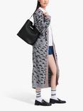 Longchamp Le Roseau Grained Leather Large Shoulder Bag