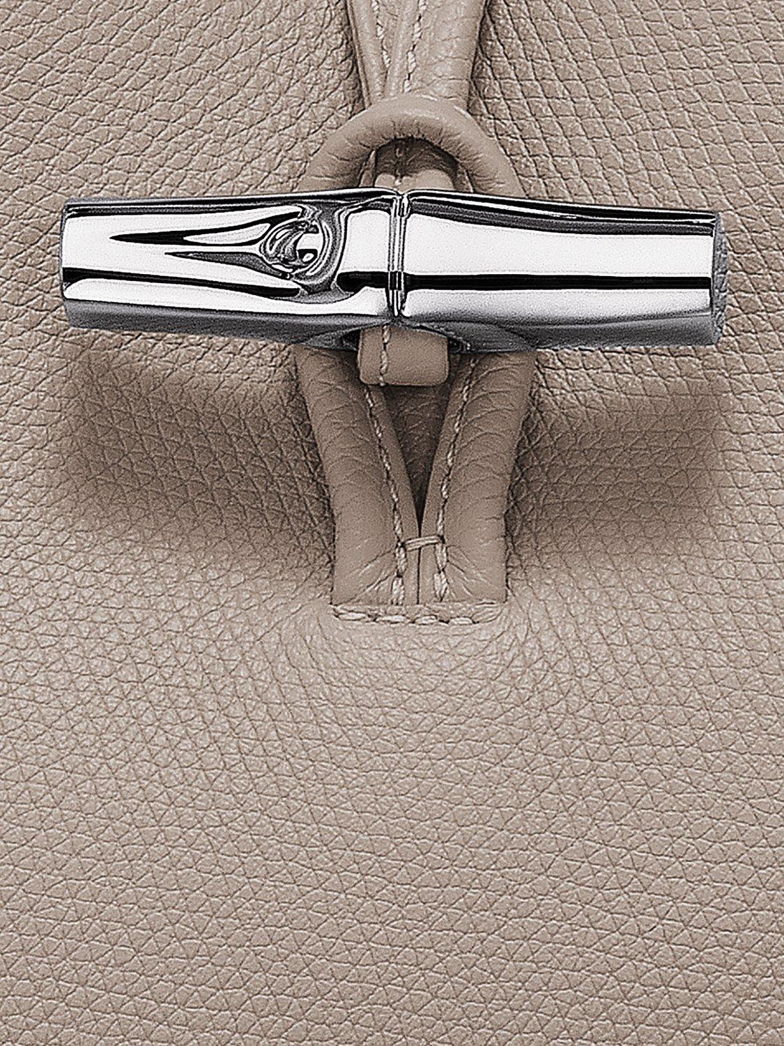 Product image 3 of 3, which shows Longchamp Le Roseau Grained Leather Large Shoulder Bag, Clay