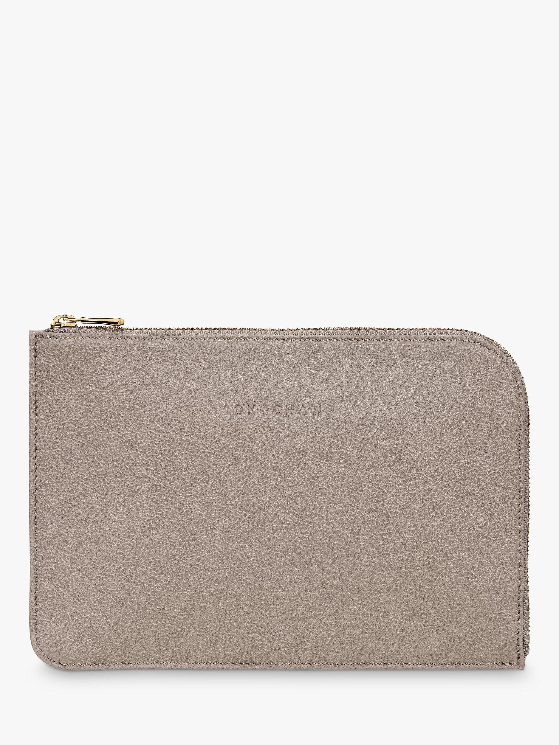 Longchamp Le Foulonné Large Flat Pouch, Turtledove