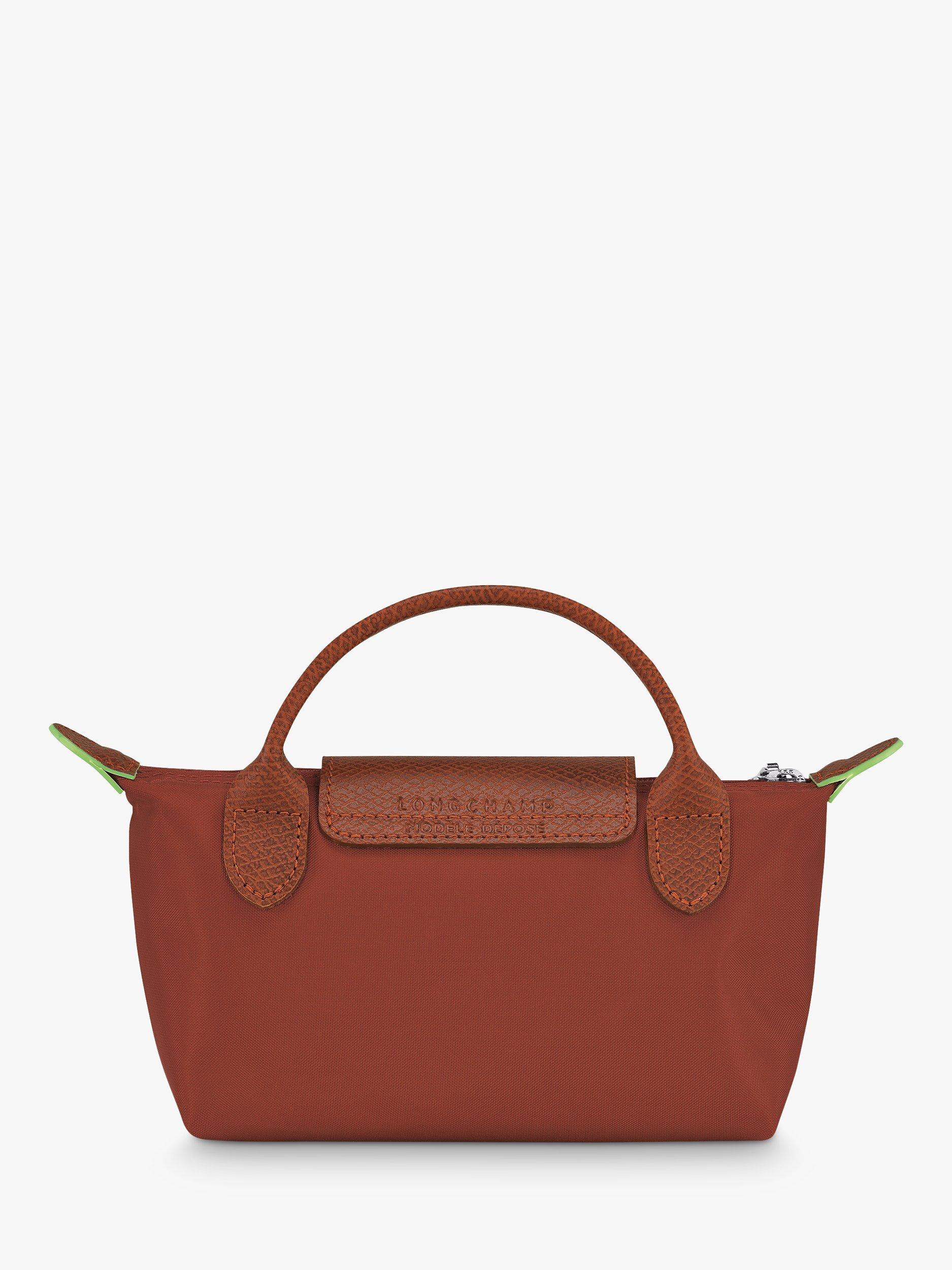 Longchamp Le Pliage Green Pouch, Chestnut