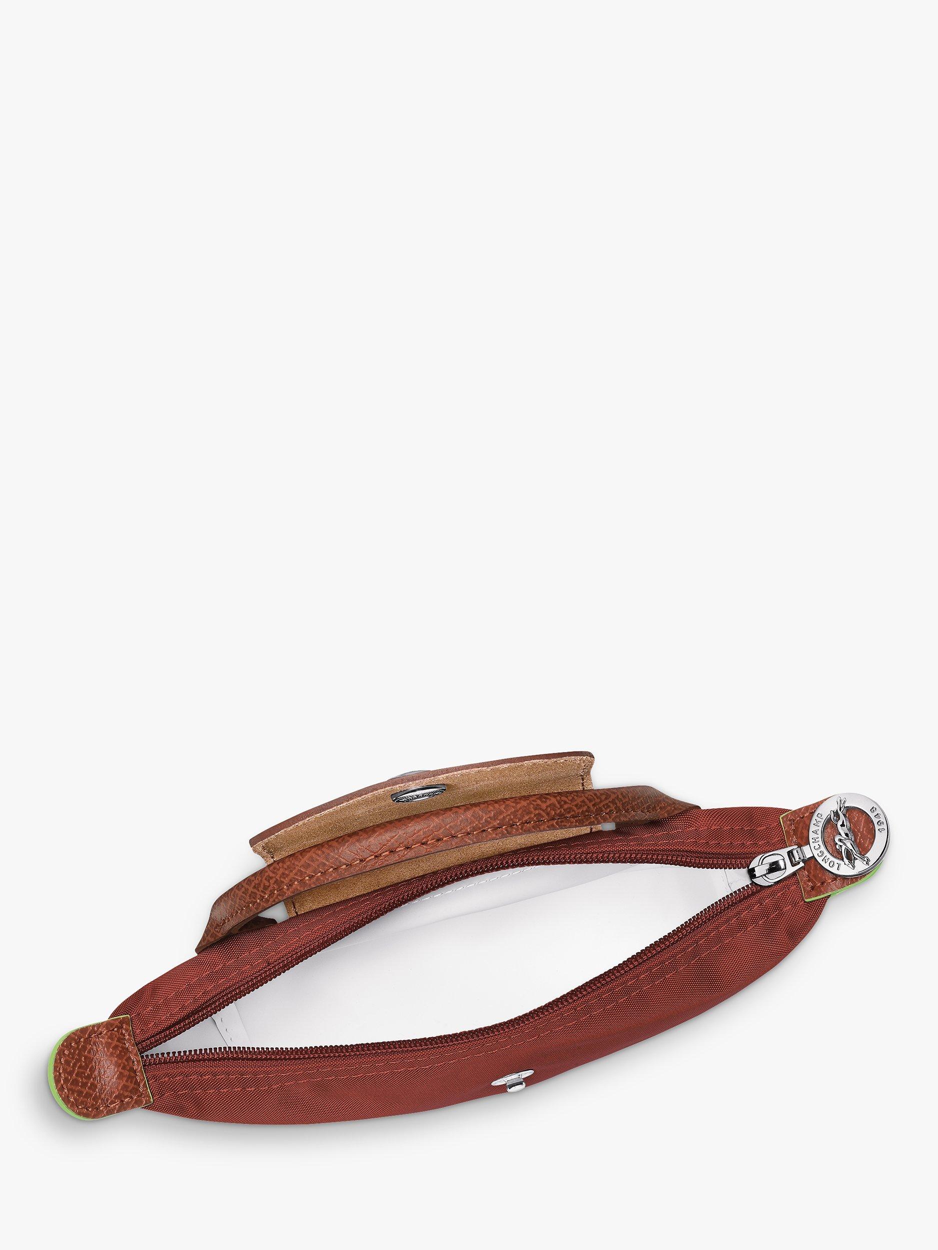 Longchamp Le Pliage Green Pouch, Chestnut