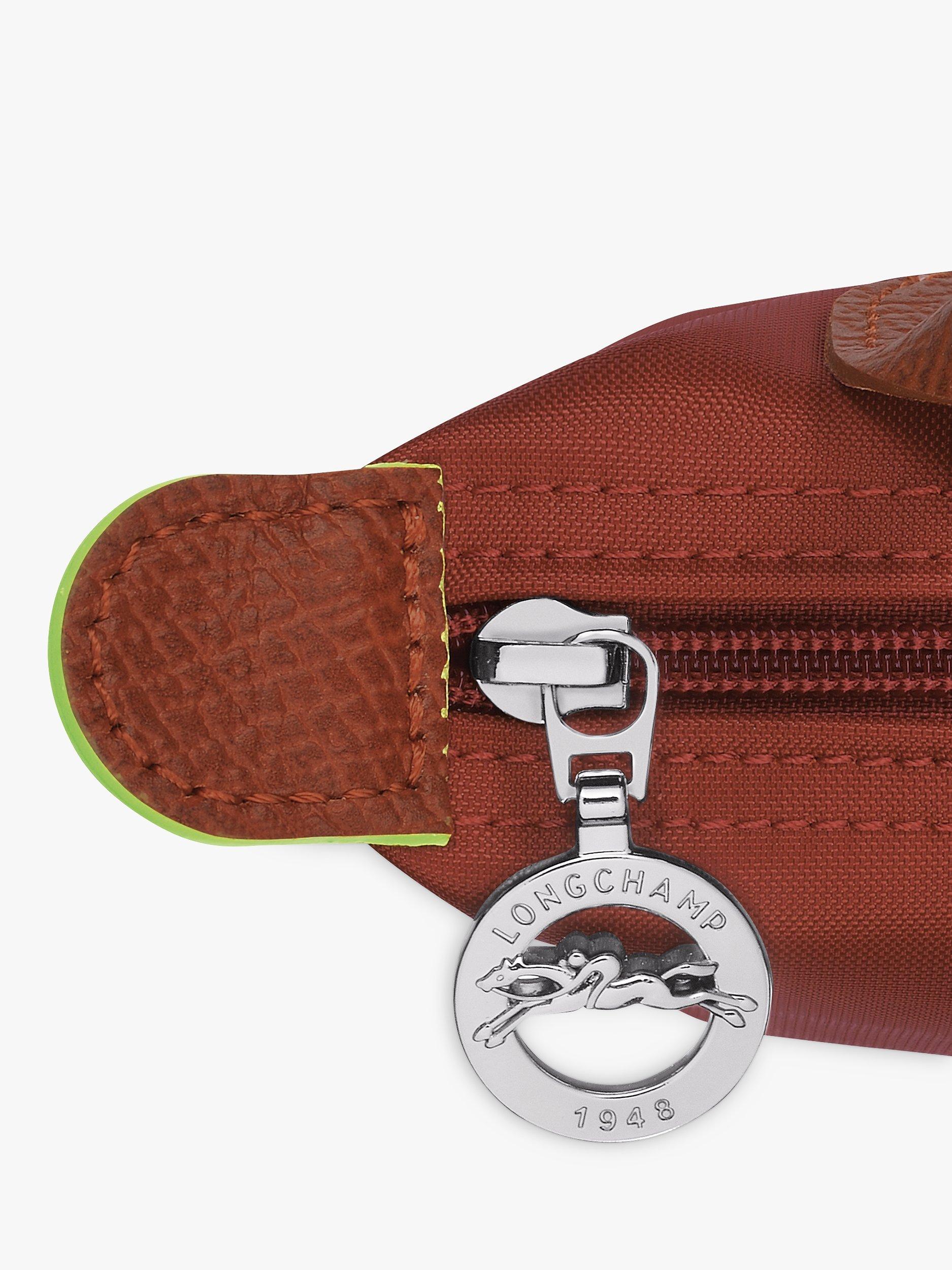 Longchamp Le Pliage Green Pouch, Chestnut