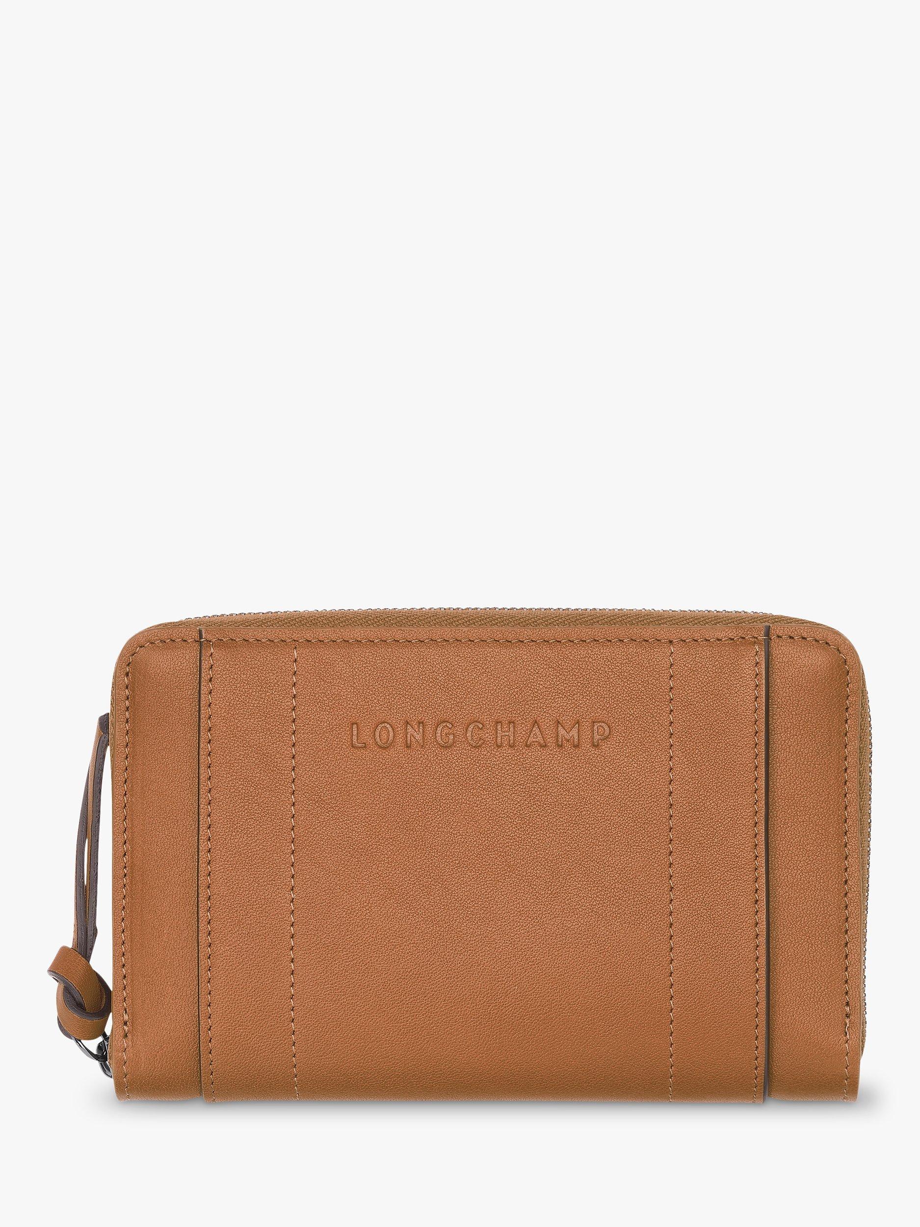 Longchamp 3D Leather Wallet, Natural