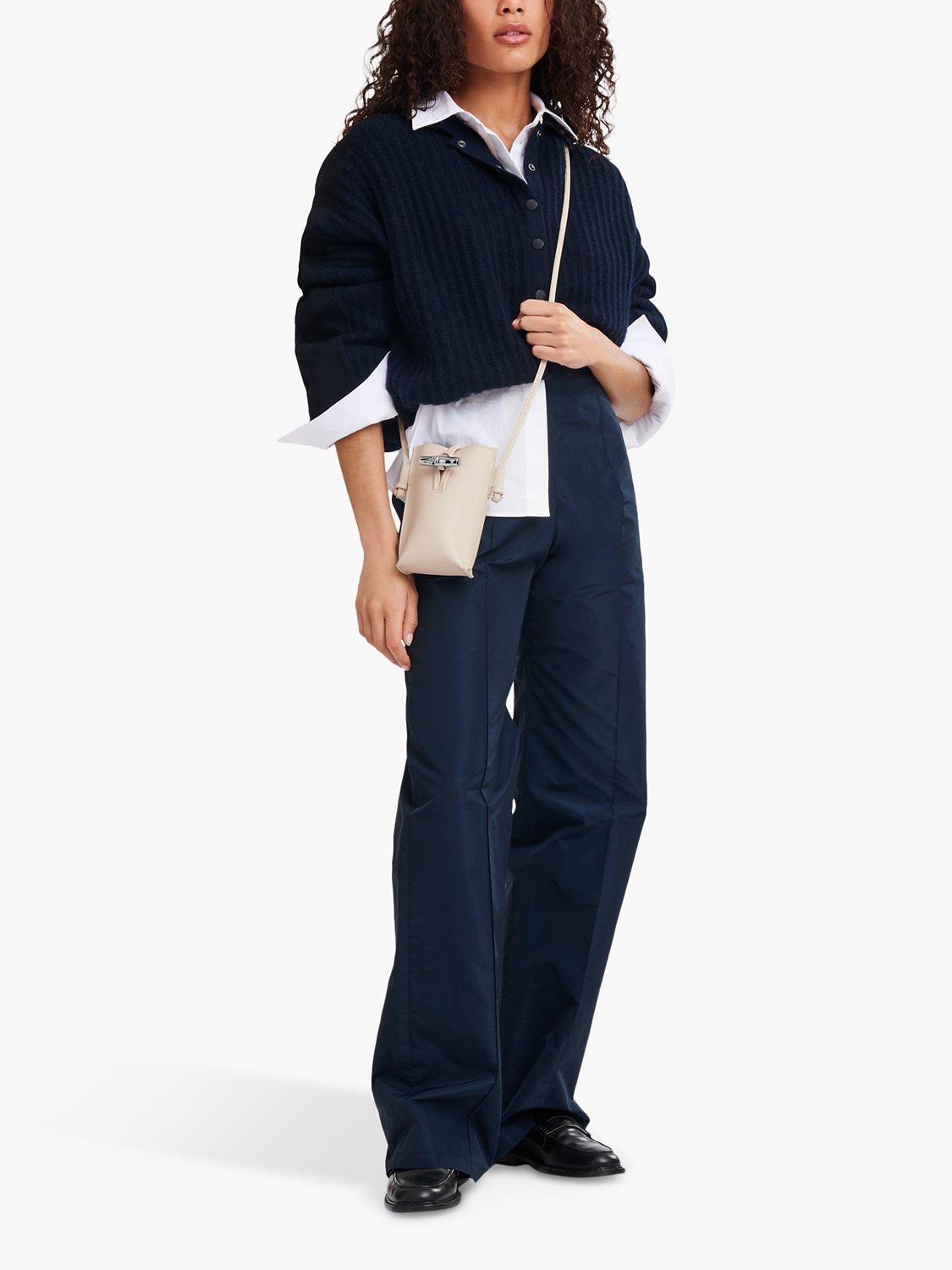 Product image 2 of 3, which shows Longchamp Le Roseau Leather Phone Pouch, Paper