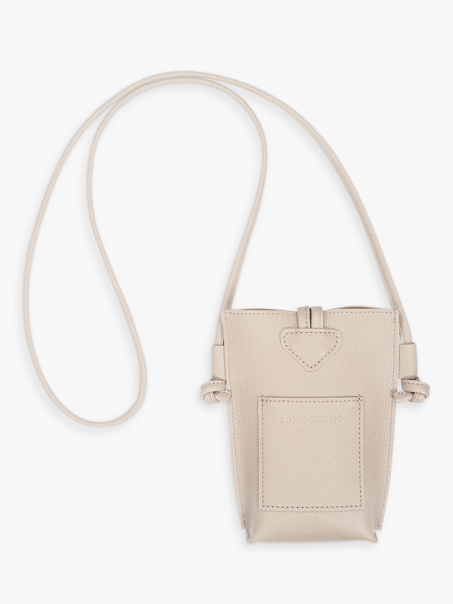 Product image 3 of 3, which shows Longchamp Le Roseau Leather Phone Pouch, Paper