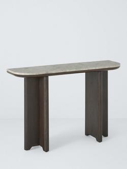 John Lewis Ritz Marble Console Table, Brown, 