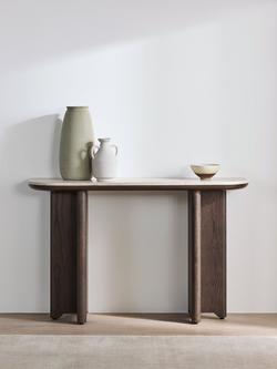 John Lewis Ritz Marble Console Table, Brown - view 2, 