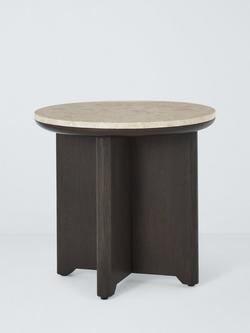 John Lewis Ritz Marble Side Table, Brown, 