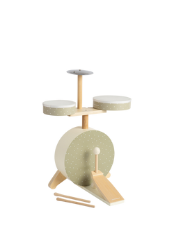 John Lewis Toy Wooden Drum Kit, Multi