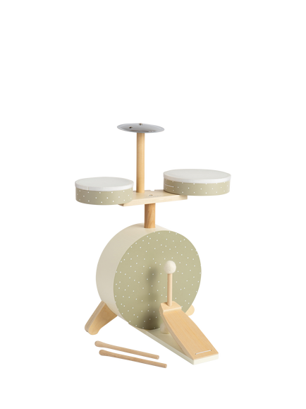 John Lewis Toy Wooden Drum Kit, Multi