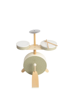 John Lewis Toy Wooden Drum Kit - view 2, Multi