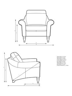John Lewis Camber Leather Armchair, Dark Leg - view 2, Demetra Green