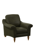 John Lewis Camber Leather Armchair, Light Leg