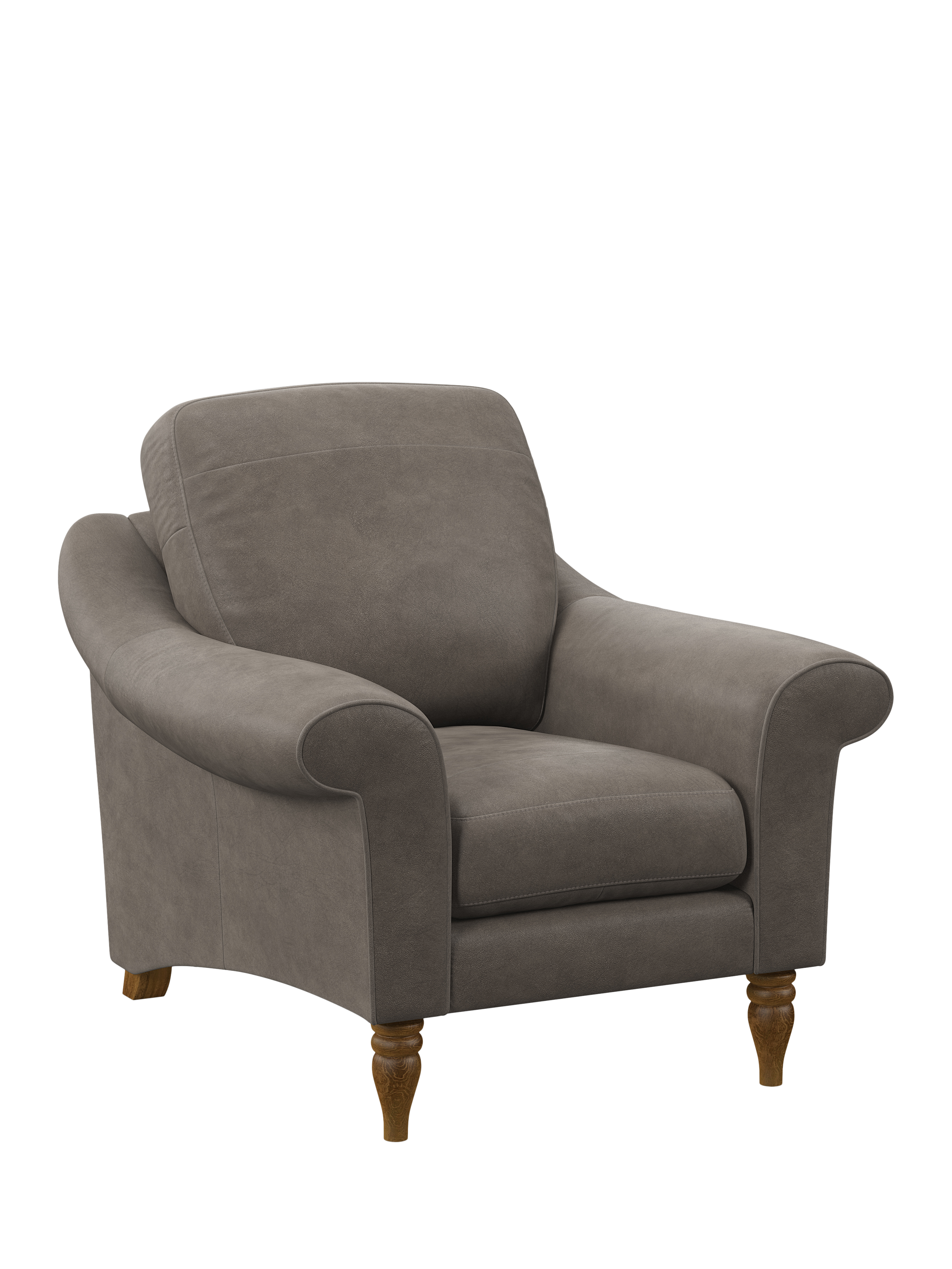 Camber Range, John Lewis Camber Leather Armchair, Light Leg, Demetra Grey