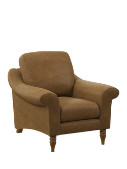 John Lewis Camber Leather Armchair, Light Leg, Demetra Light Tan