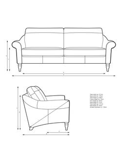 John Lewis Camber Grand 4 Seater Leather Sofa, Light Leg - view 2, Matt Pearl