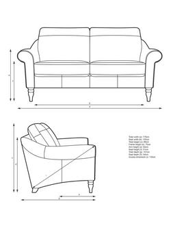 John Lewis Camber Medium 2 Seater Leather Sofa, Light Leg - view 2, Demetra Green