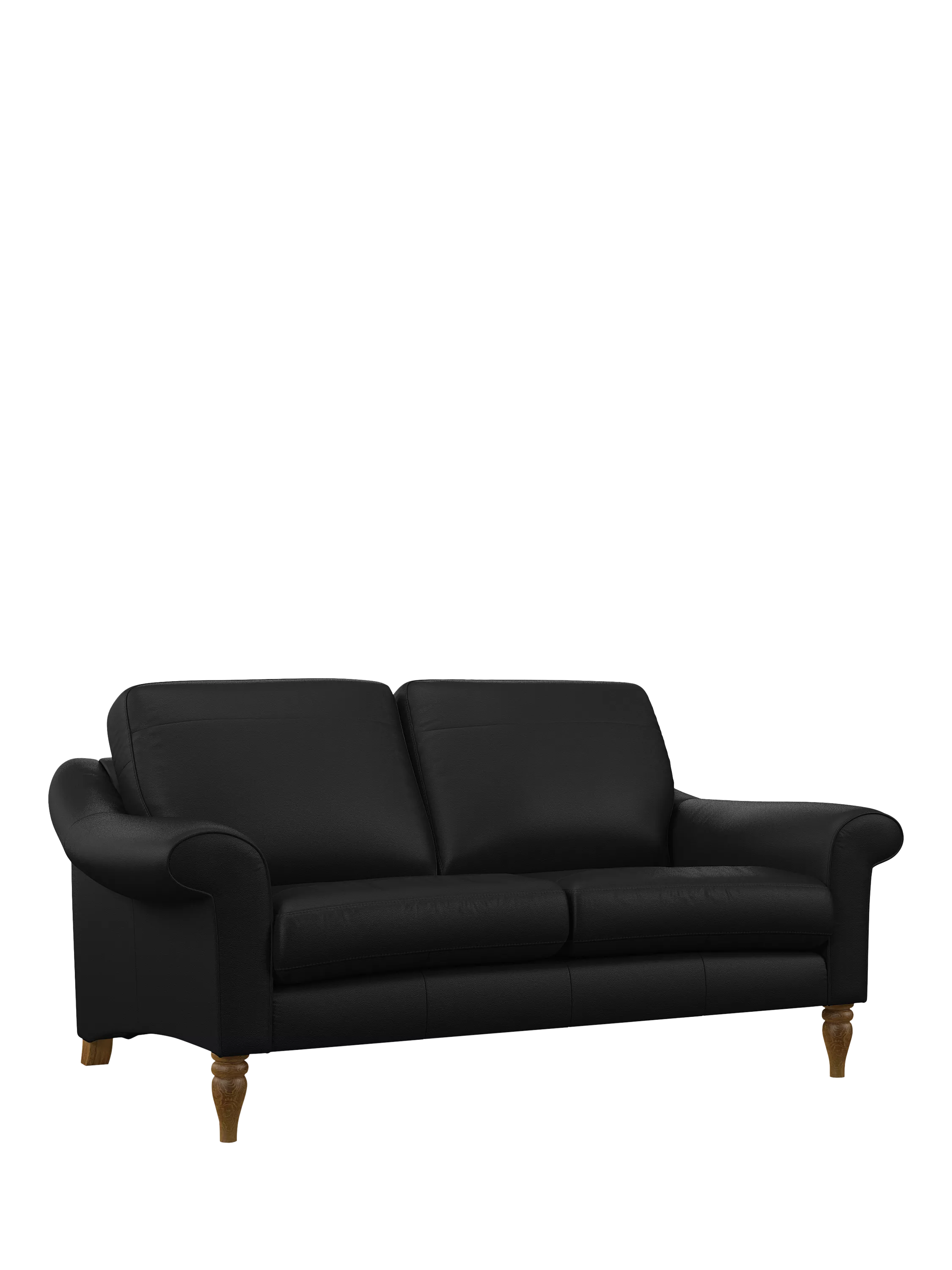 John Lewis Camber Medium 2 Seater Leather Sofa, Light Leg