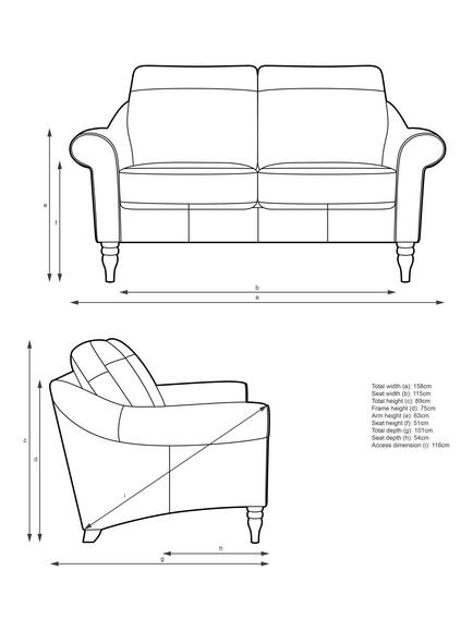John Lewis Camber Small 2 Seater Leather Sofa, Dark Leg - view 2, Demetra Green