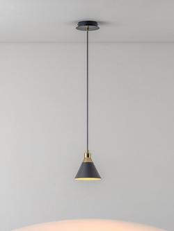 houseof Cone Pendant Ceiling Light, Charcoal Grey