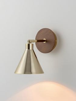 houseof Adjustable Cone Wall Light, Brass - view 2, Brass