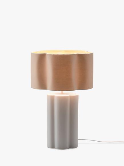 houseof Flower Ceramic Table Lamp, White, White