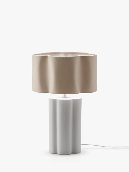 houseof Flower Ceramic Table Lamp, White - view 2, White