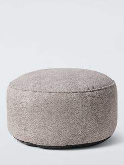 John Lewis Bouclé Beanbag Pouffe, Plaster