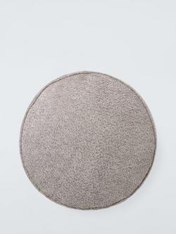 John Lewis Bouclé Beanbag Pouffe - view 2, Plaster